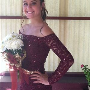 Maroon homecoming dress